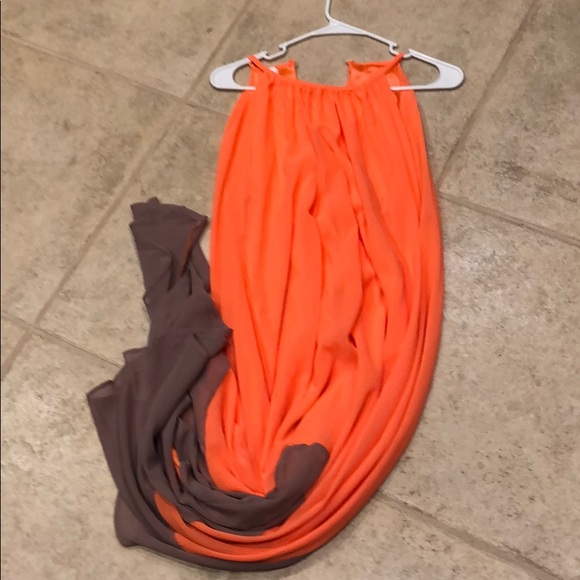 Neon orange flowy dress - Picture 1 of 2